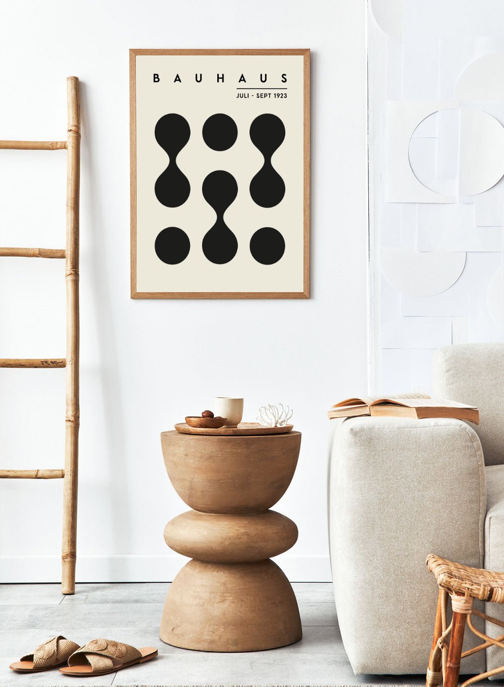 Bauhaus Geometric Dripping Circles Art Print BH65_Sugar & Canvas