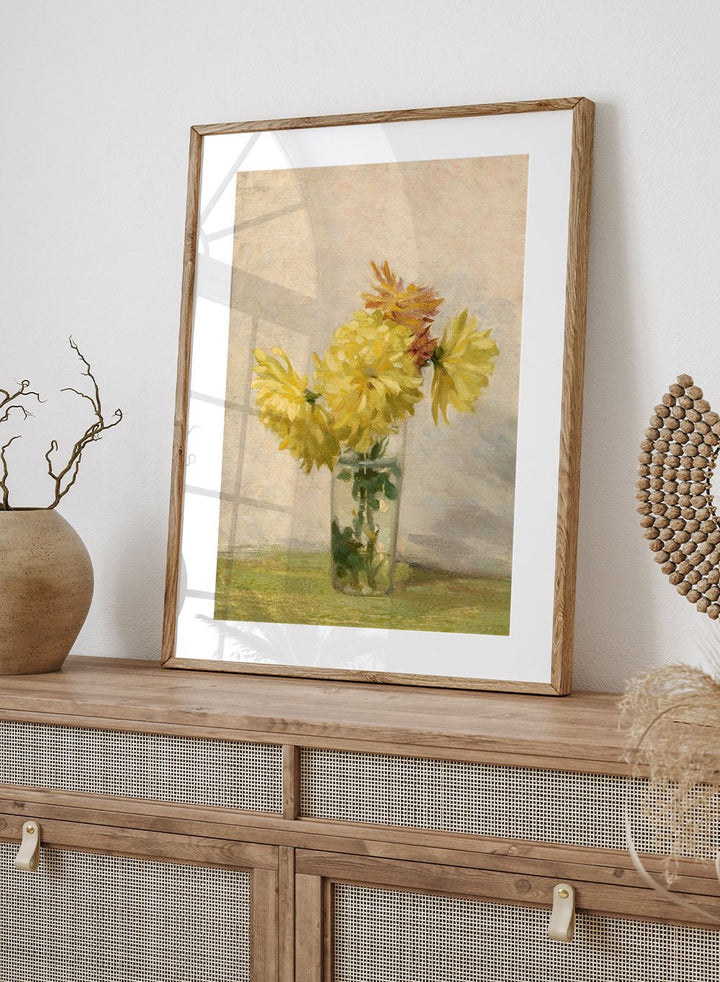 "Still Life with Bouquet of Yellow Flowers" Art Print_Sugar & Canvas