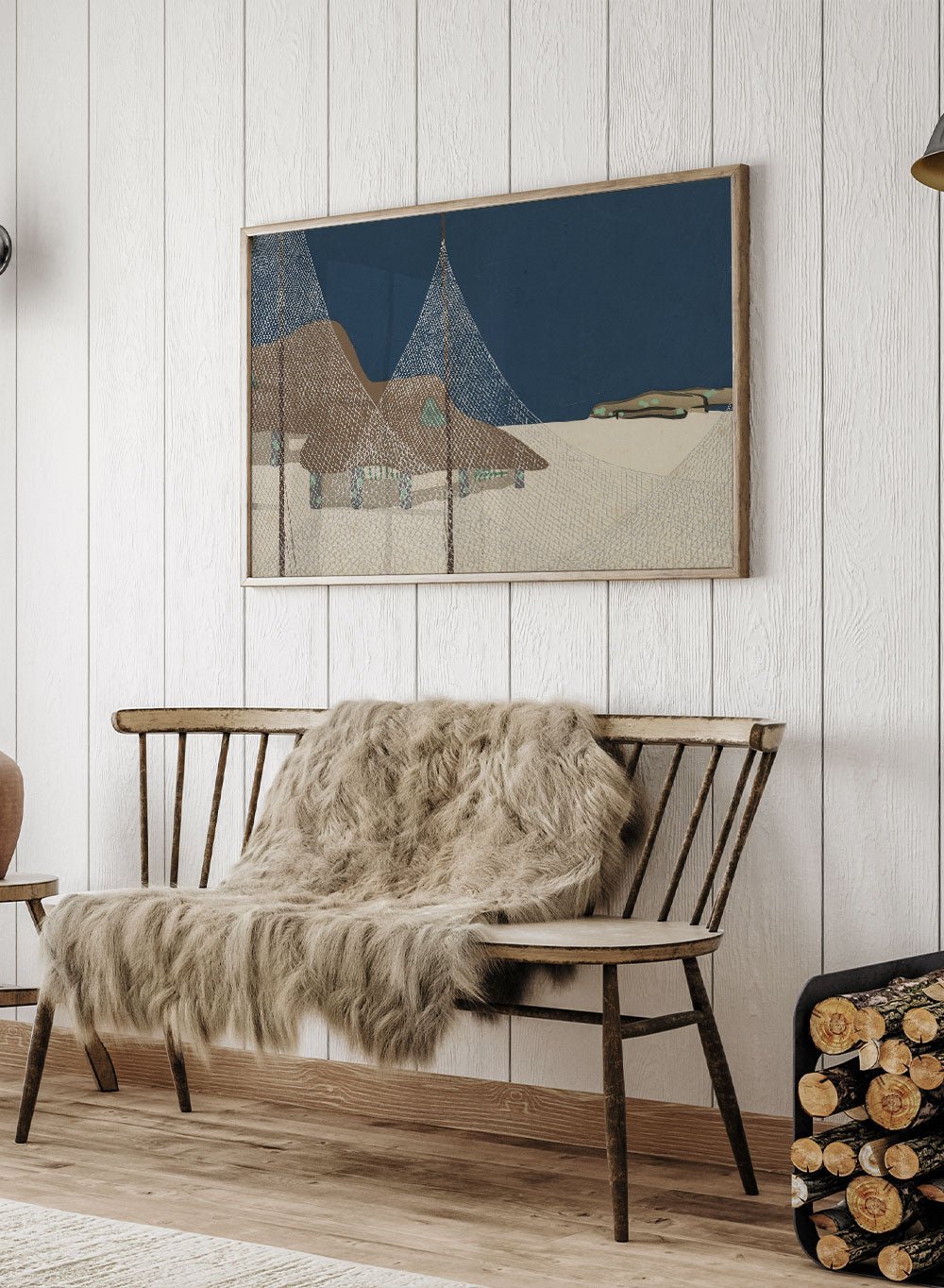 Kamisaka Sekka "Fishing Village" Art Print (Copy)_Sugar & Canvas