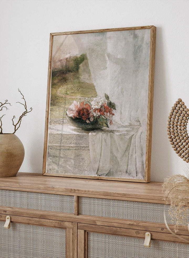 "Flowers on a Window Ledge" Art Print_Sugar & Canvas