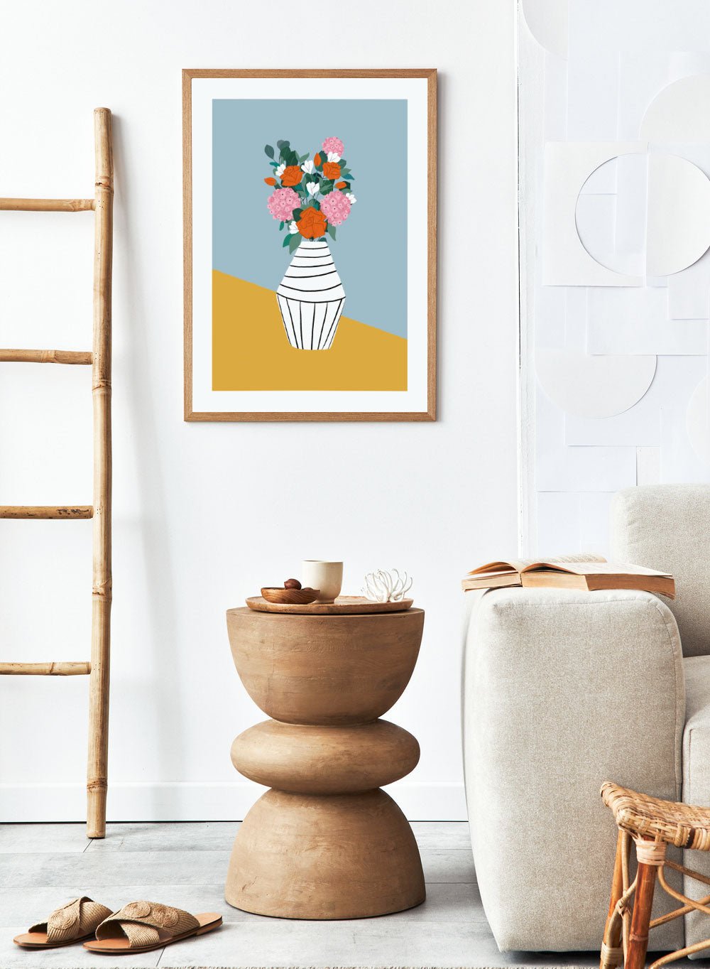 'Arrangement on Ochre' Aesthetic Art Print_Sugar & Canvas