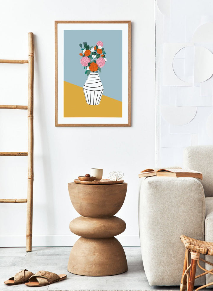 'Arrangement on Ochre' Aesthetic Art Print_Sugar & Canvas