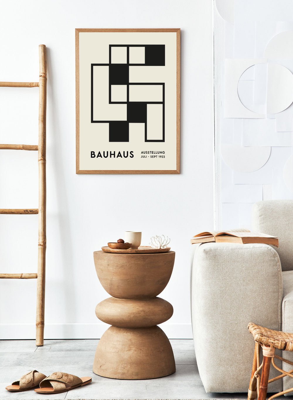 Bauhaus Geometric Squares Abstract Art Print BH70_Sugar & Canvas