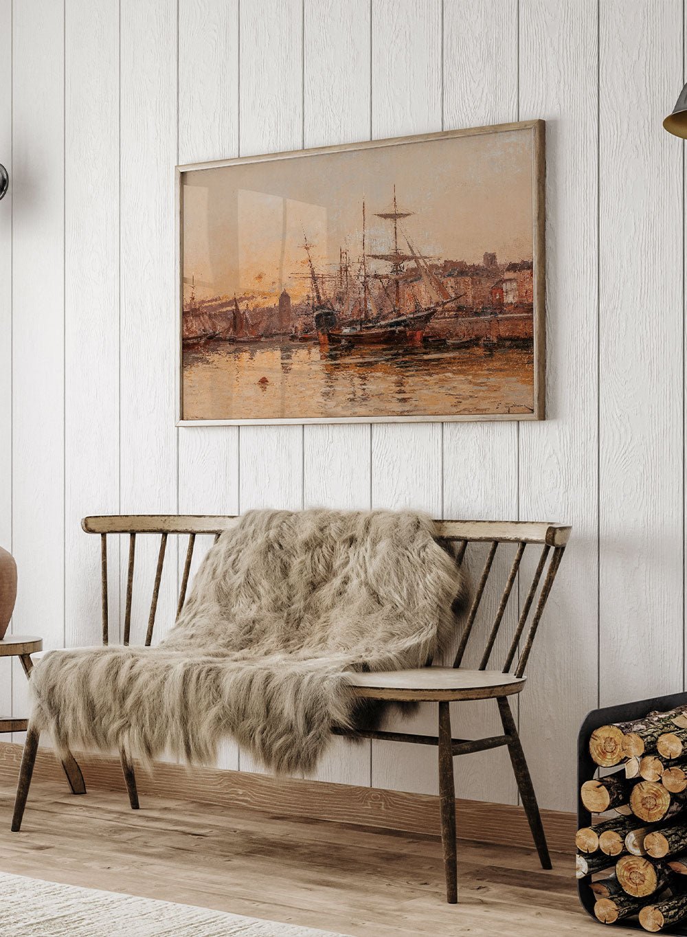 "Sailboats at the Dock in Normandy" Art Print_Sugar &amp; Canvas