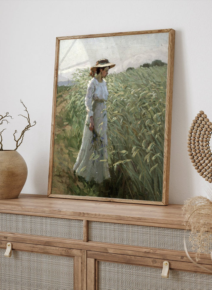 "Girl in the Wheat Field" Art Print_Sugar & Canvas