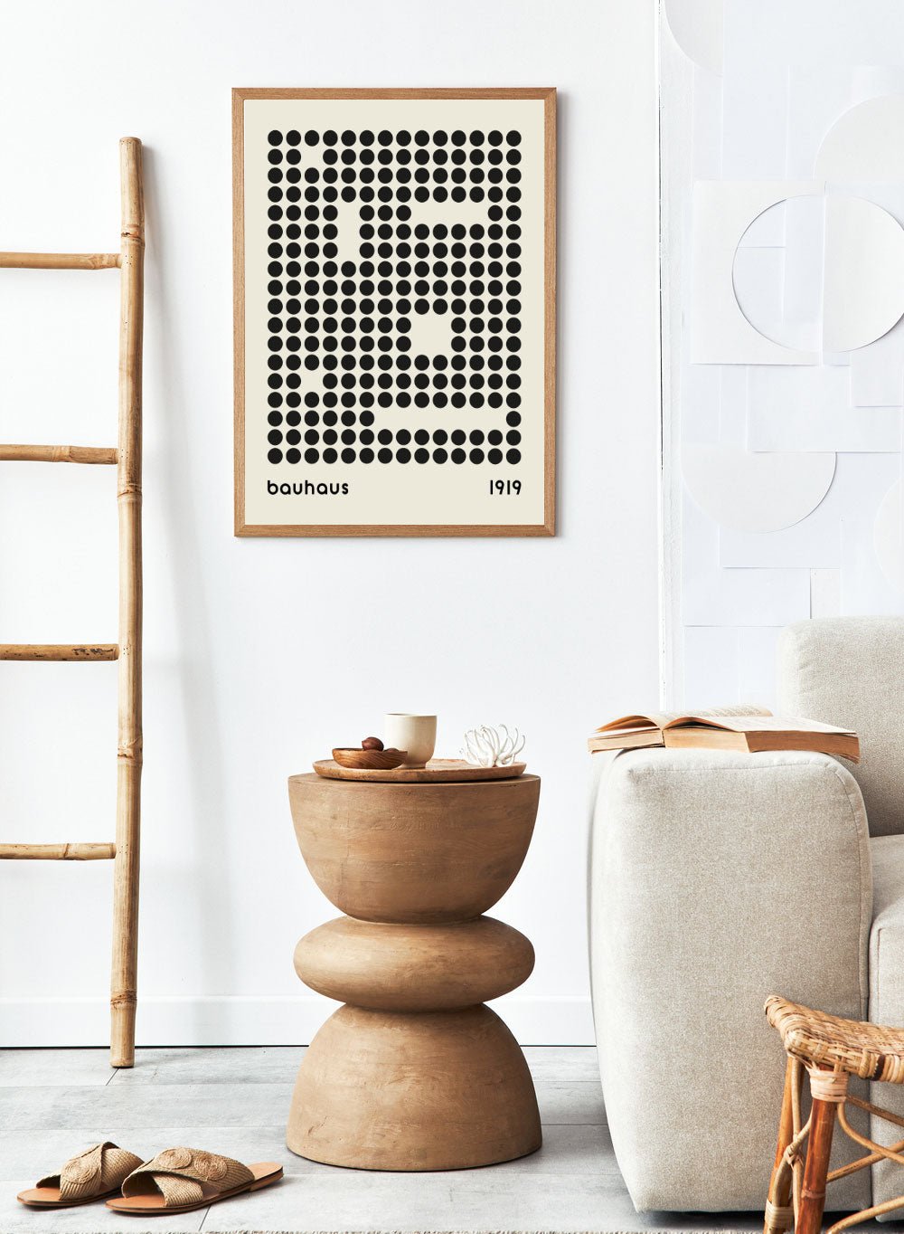 Bauhaus Geometric Circles Abstract Art Print BH68_Sugar & Canvas