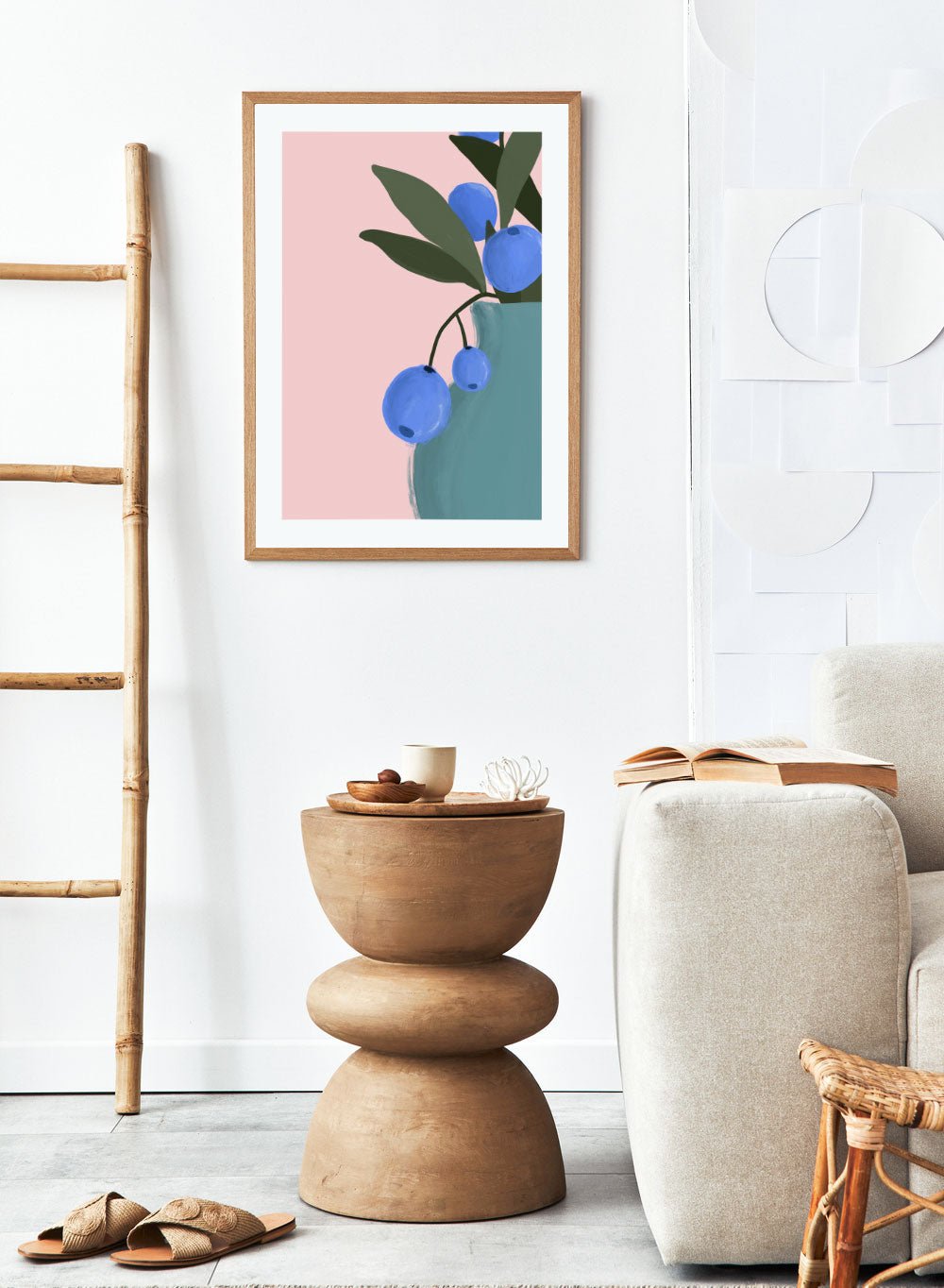 'Blueberries Still Life' Aesthetic Art Print_Sugar & Canvas