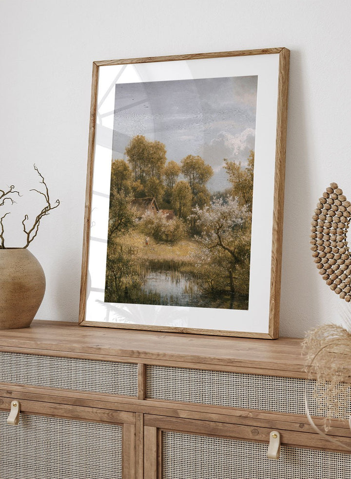 "Flowering fruit trees near Loschwitz" Art Print_Sugar & Canvas