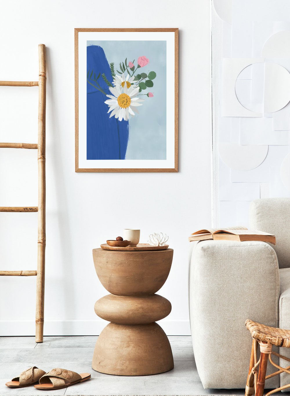 'Daisies in Denim' Aesthetic Art Print_Sugar & Canvas