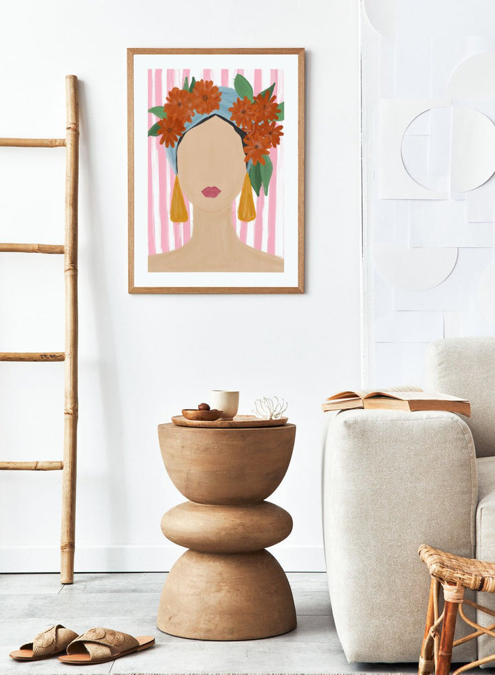 'Head of Flowers' Aesthetic Art Print_Sugar & Canvas