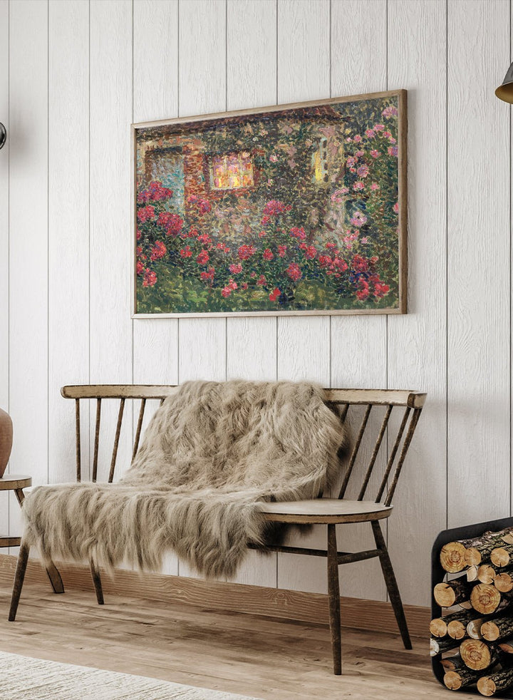 "Cottage Among the Roses" Art Print_Sugar & Canvas