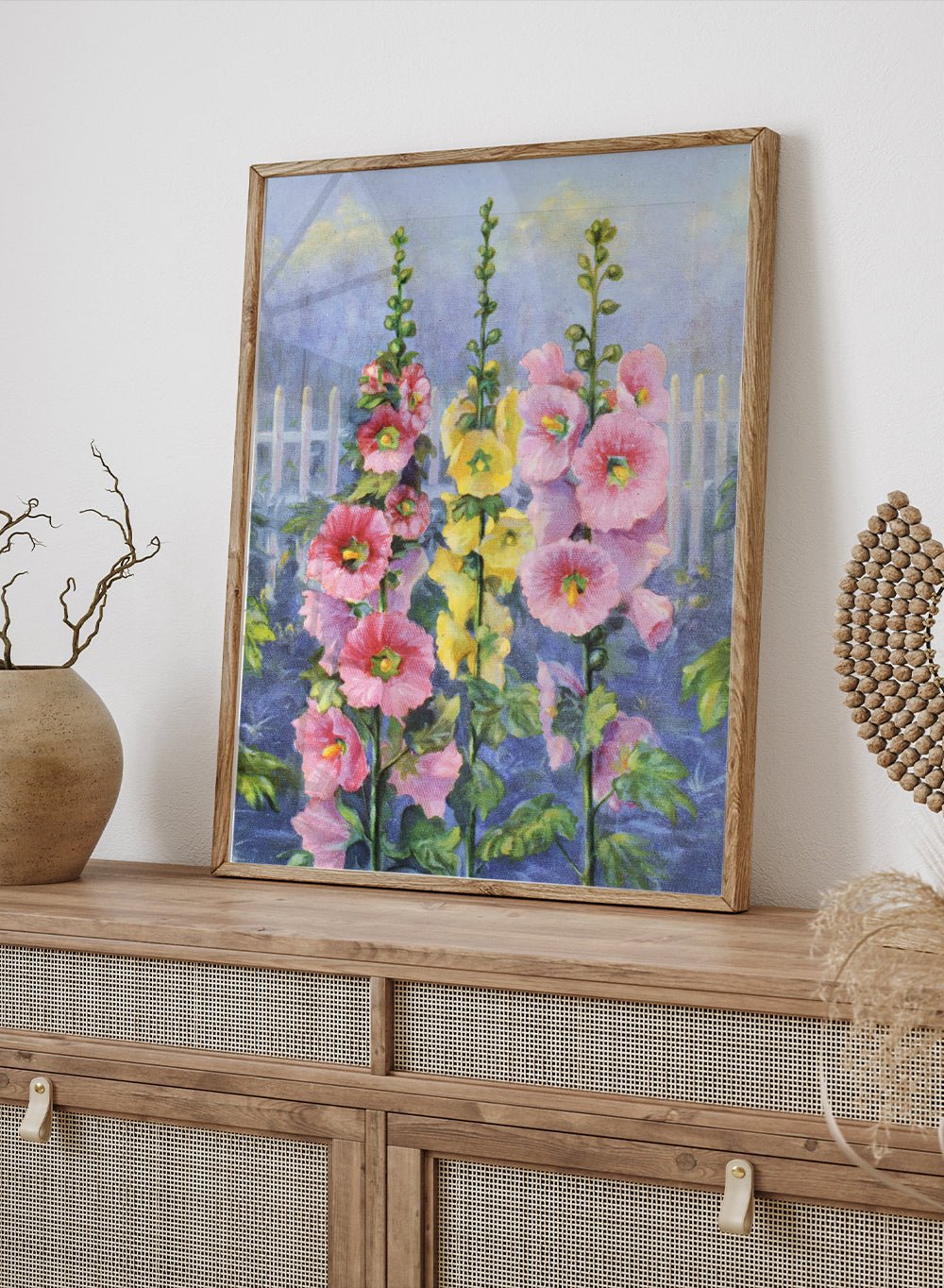 "Hollyhock" Art Print_Sugar & Canvas
