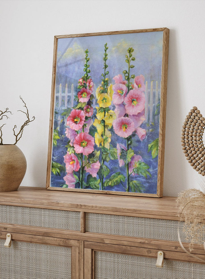 "Hollyhock" Art Print_Sugar & Canvas