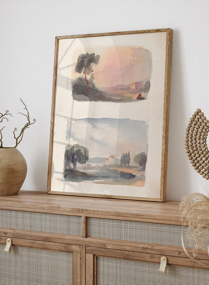 "Landscape with Mountains in Distance" Art Print_Sugar & Canvas