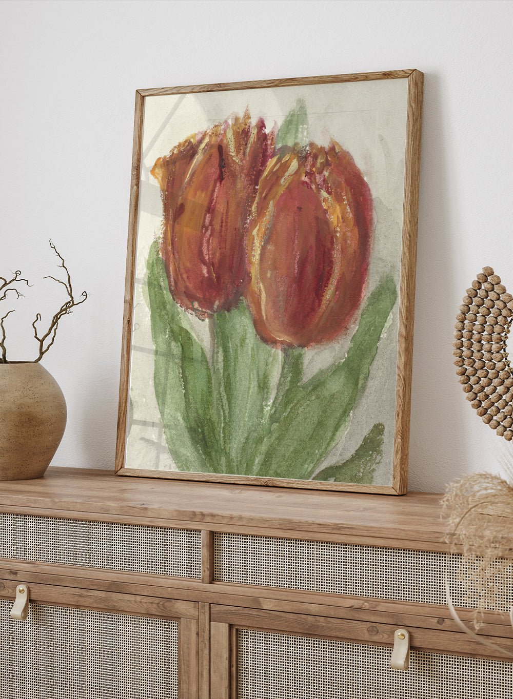 "Two Red Tulips" Art Print_Sugar & Canvas