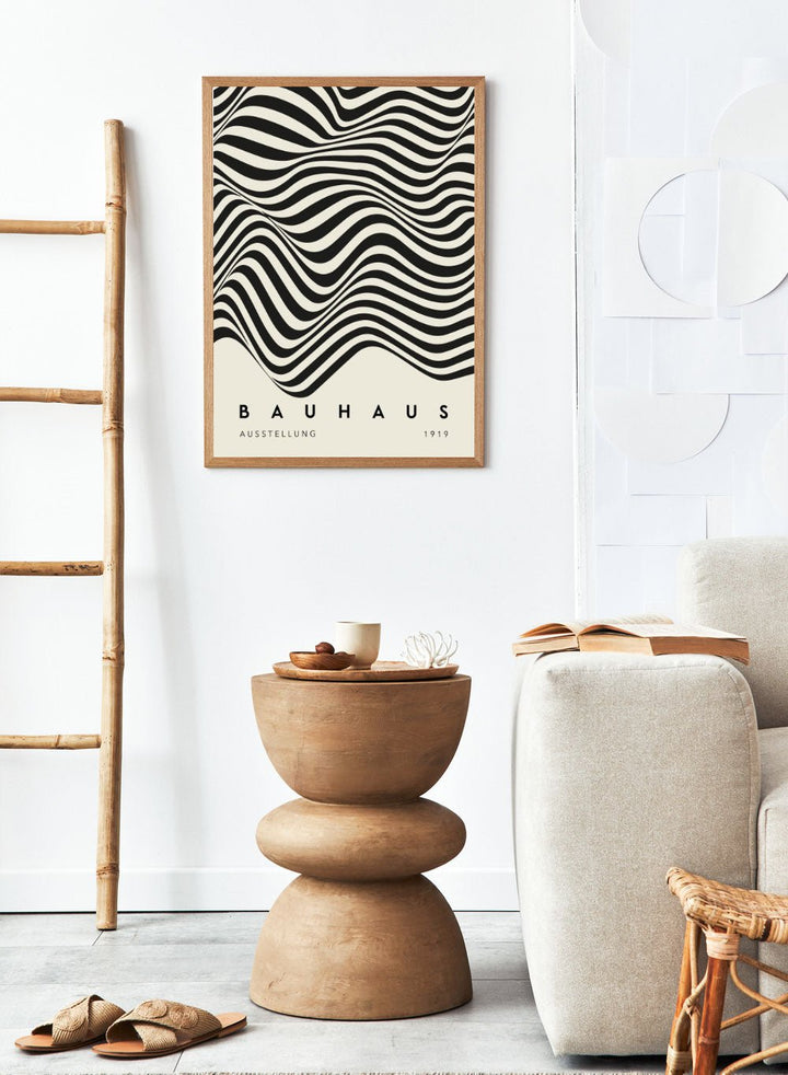 Bauhaus Geometric Waves Art Print BH66_Sugar & Canvas