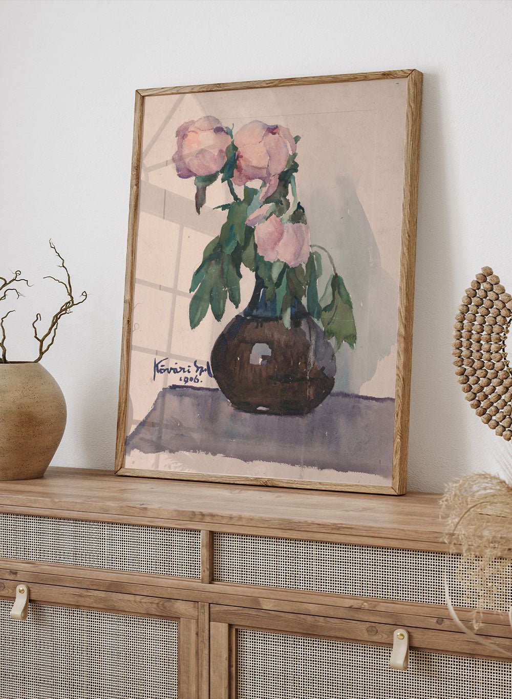 "Vase with Peonies" Art Print_Sugar & Canvas