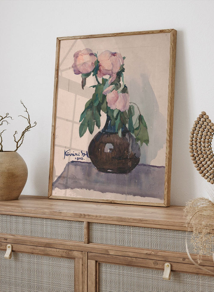 "Vase with Peonies" Art Print_Sugar & Canvas