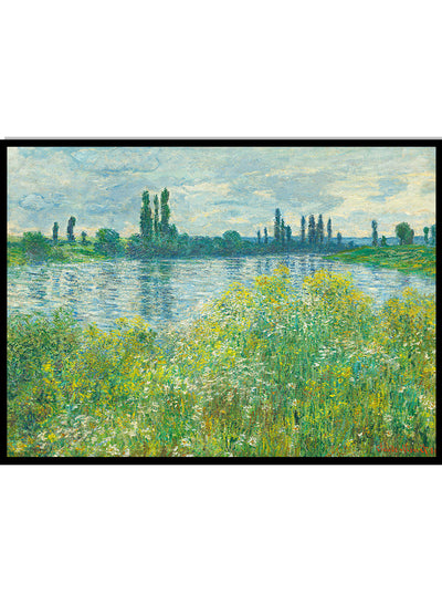 Monet Banks of the Seine, Vétheuil Vintage Exhibition Poster Art Print | Claude Monet Print, Monet Poster, Monet Painting, Famous Art