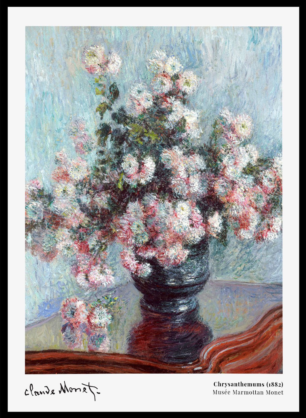 Claude Monet Chrysanthemums 1882 Art Print_Sugar & Canvas