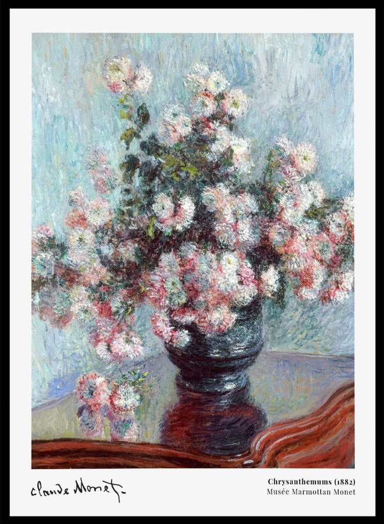 Claude Monet Chrysanthemums 1882 Vintage Poster Art Print – Sugar