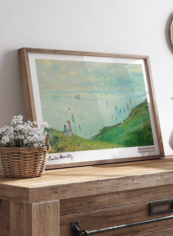 Claude Monet Cliffs at Pourville Art Print_Sugar & Canvas