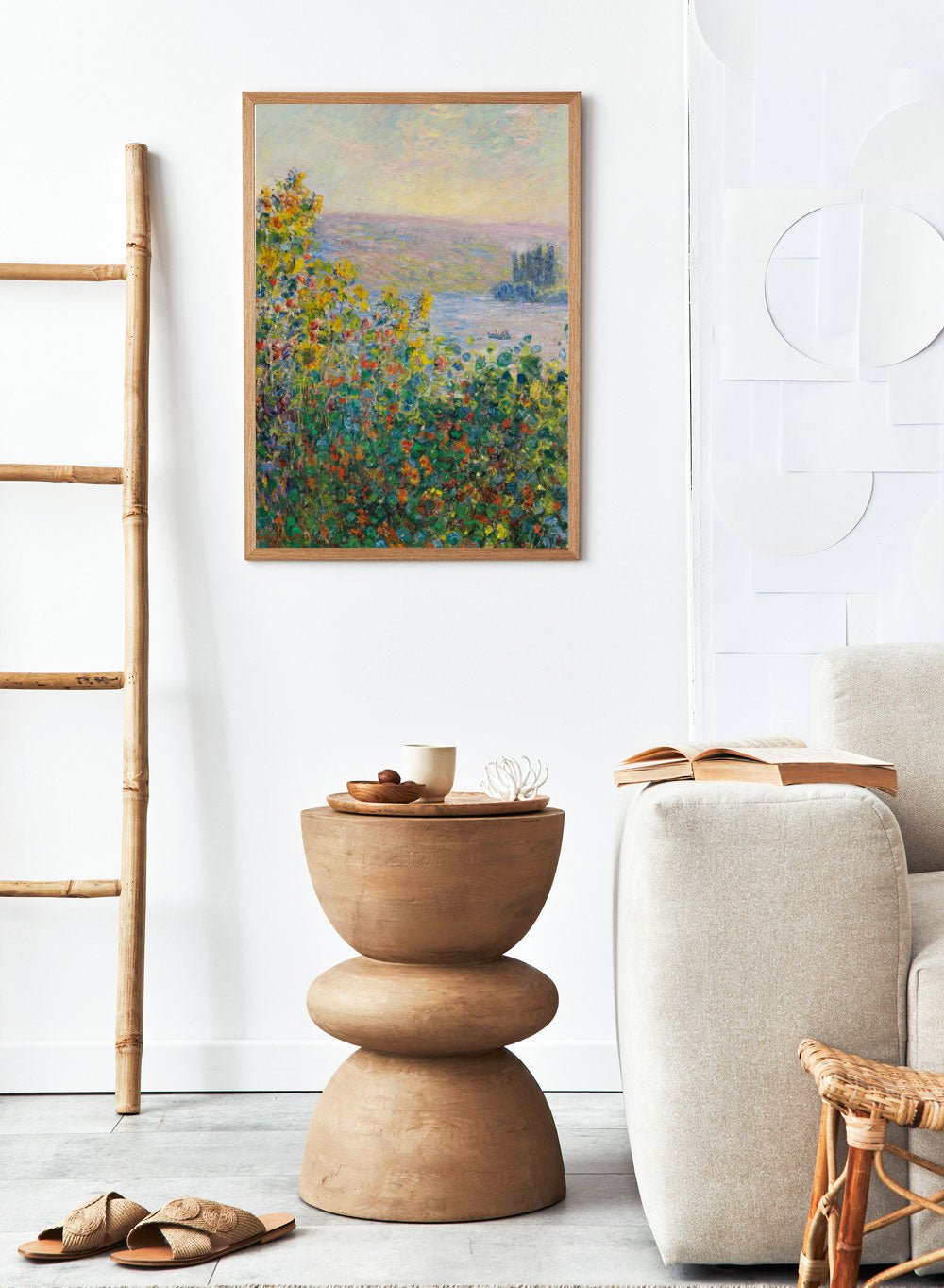 Claude Monet Flower Beds at Vétheuil Art Print_Sugar & Canvas