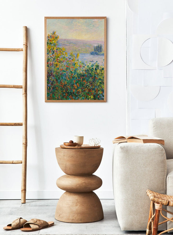 Claude Monet Flower Beds at Vétheuil Art Print_Sugar & Canvas