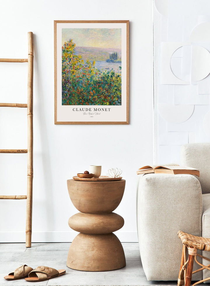 Claude Monet Flower Beds at Vétheuil Art Print_Sugar & Canvas