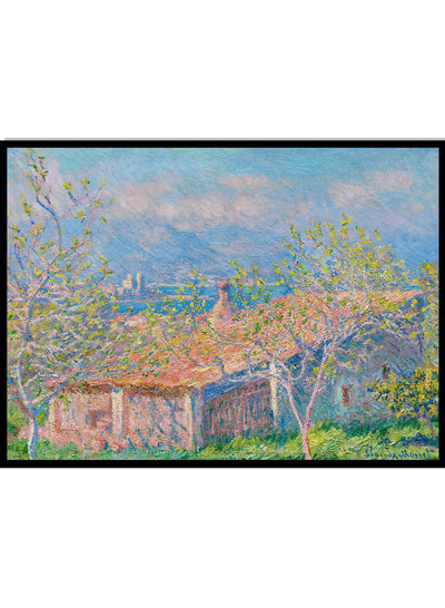 Monet Gardener's House at Antibes Vintage Exhibition Poster Art Print | Claude Monet Print, Monet Poster, Monet Painting, Famous Art
