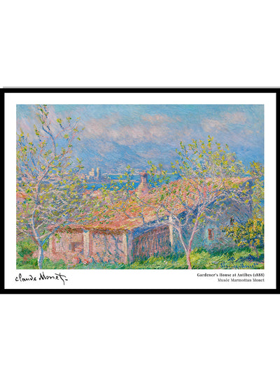 Monet Gardener's House at Antibes Vintage Exhibition Poster Art Print | Claude Monet Print, Monet Poster, Monet Painting, Famous Art