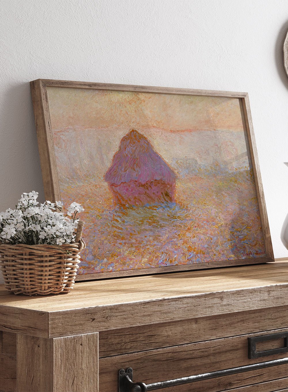 Claude Monet Grainstack, Sun in the Mist 1891 Art Print_Sugar & Canvas