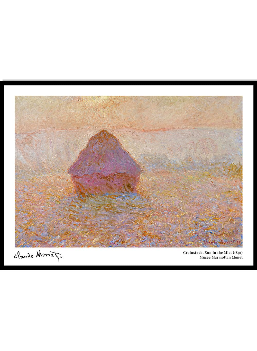 Claude Monet Grainstack, Sun in the Mist 1891 Art Print_Sugar & Canvas