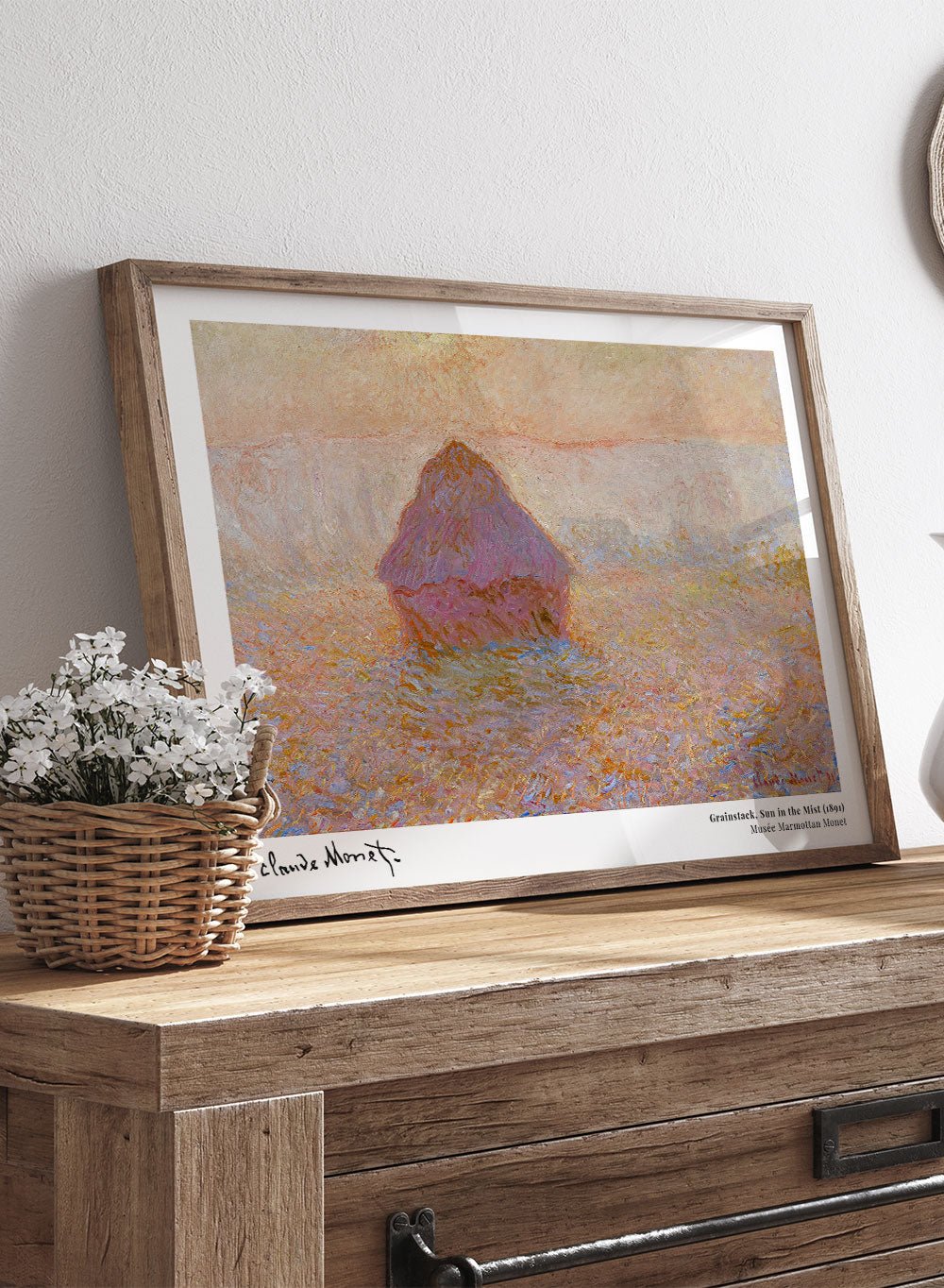 Claude Monet Grainstack, Sun in the Mist 1891 Art Print_Sugar & Canvas