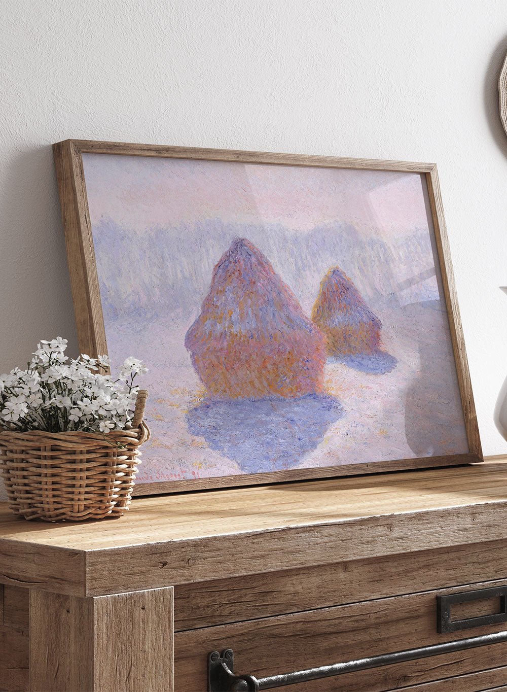 Claude Monet Haystacks (Effect of Snow and Sun) Art Print_Sugar & Canvas
