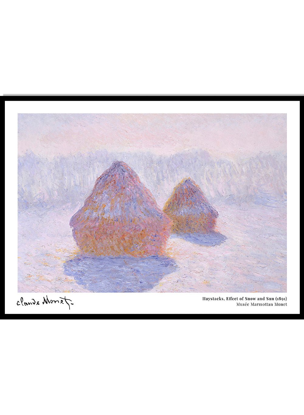 Claude Monet Haystacks (Effect of Snow and Sun) Art Print_Sugar & Canvas