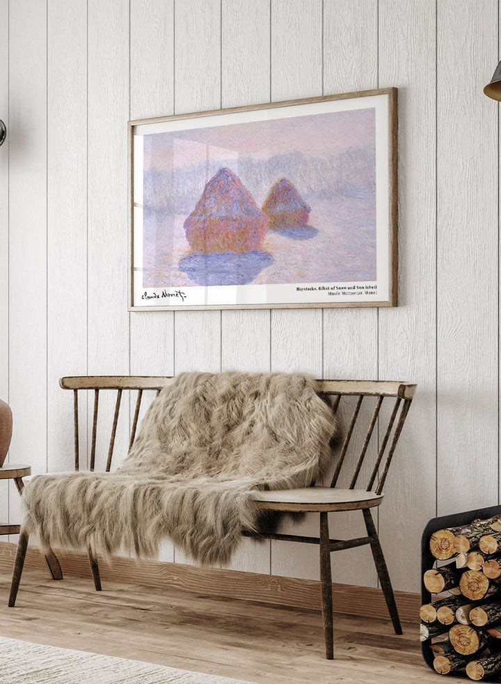 Claude Monet Haystacks (Effect of Snow and Sun) Art Print_Sugar & Canvas