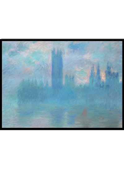 Monet Houses of Parliament, London Vintage Exhibition Poster Art Print | Claude Monet Print, Monet Poster, Monet Painting, Famous Art