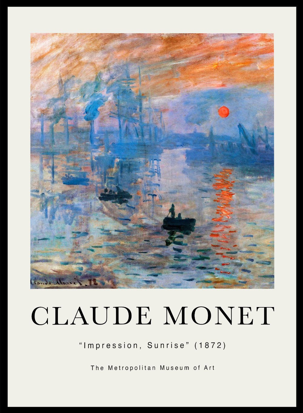 Claude Monet Impression, Sunrise Art Print_Sugar & Canvas