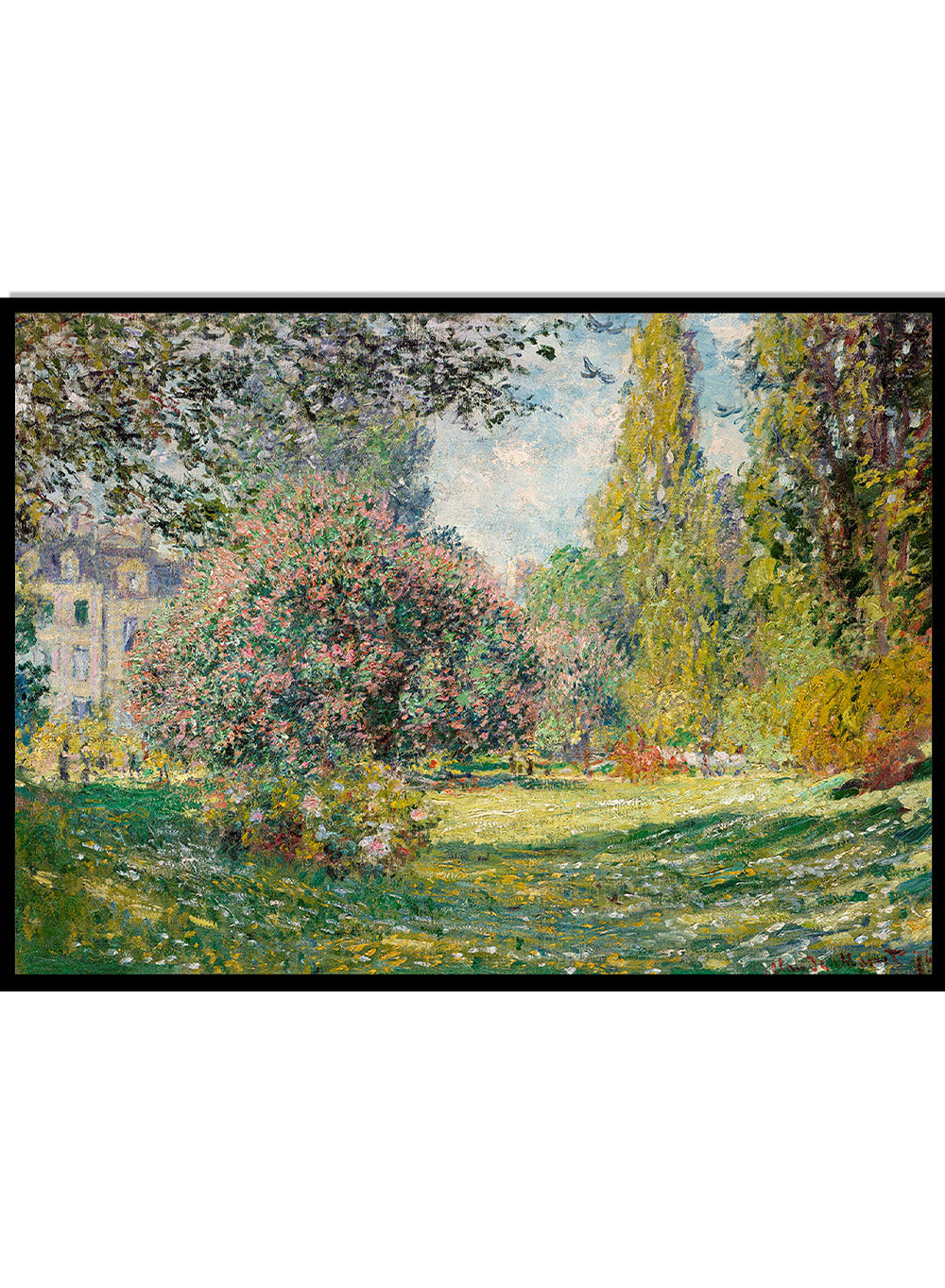 Monet Landscape The Parc Monceau 1876 Vintage Exhibition Poster Art Print| Claude Monet Print, Monet Poster, Monet Painting, Famous Art