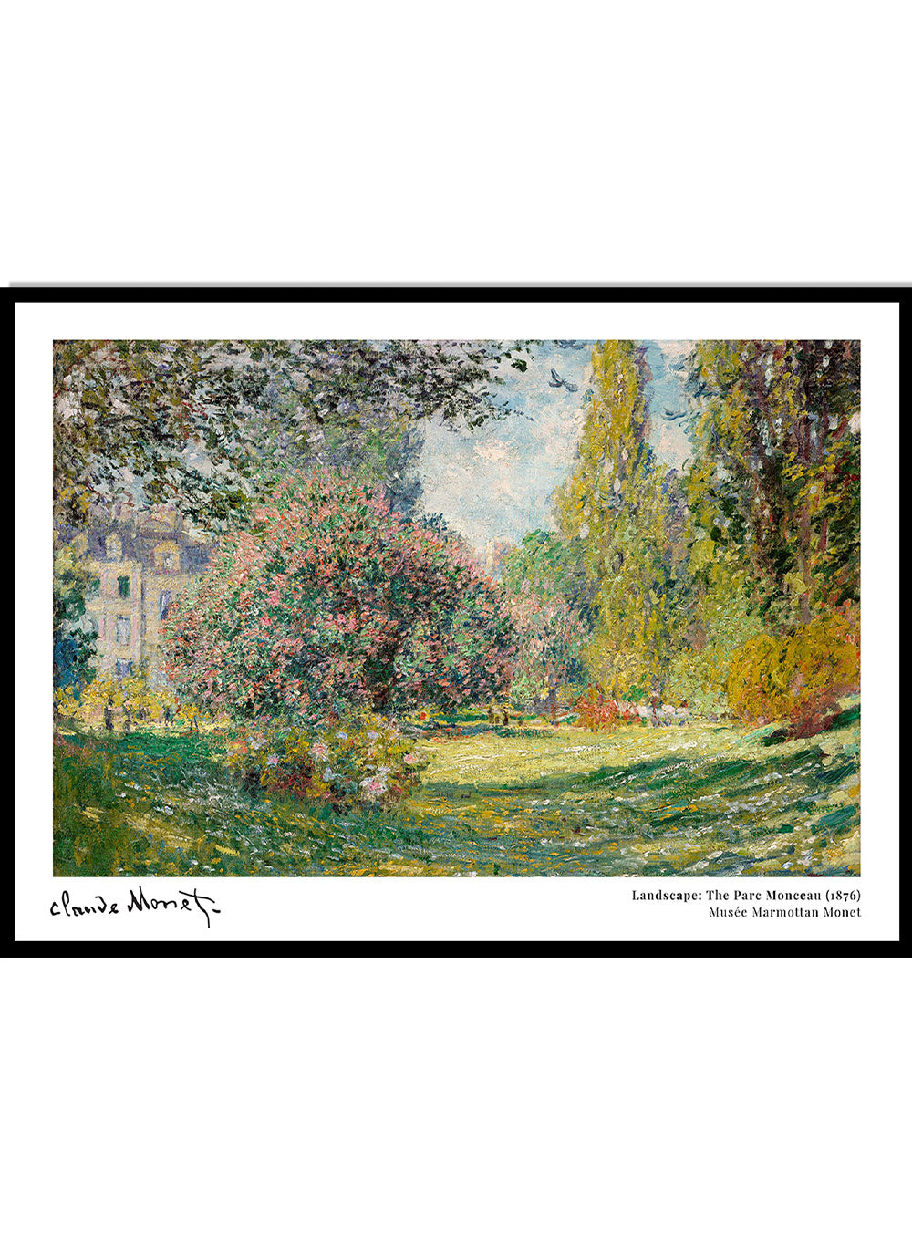 Monet Landscape The Parc Monceau 1876 Vintage Exhibition Poster Art Print| Claude Monet Print, Monet Poster, Monet Painting, Famous Art