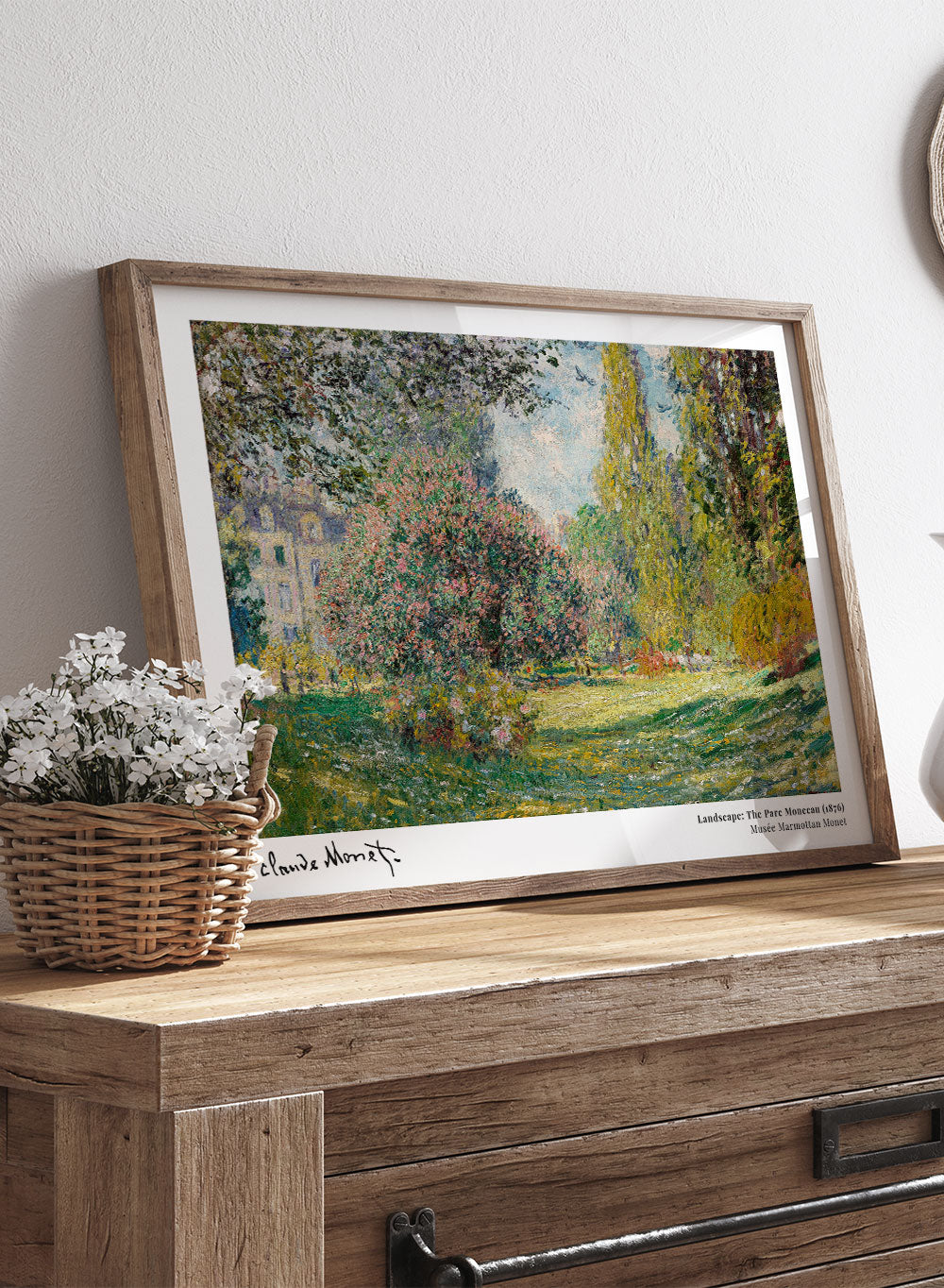 Monet Landscape The Parc Monceau 1876 Vintage Exhibition Poster Art Print| Claude Monet Print, Monet Poster, Monet Painting, Famous Art