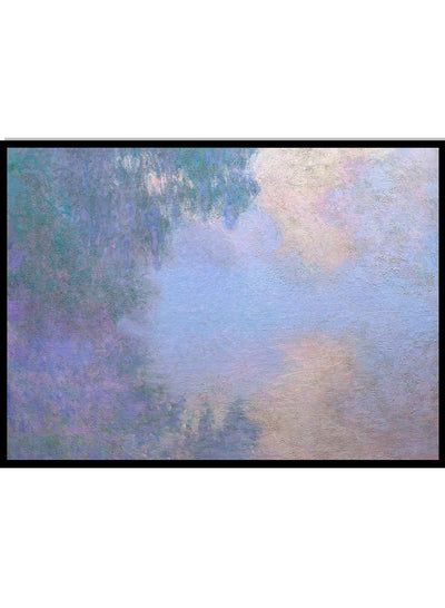 Monet Morning on the Seine near Giverny Vintage Exhibition Poster Art Print | Claude Monet Print, Monet Poster, Famous Monet Painting 