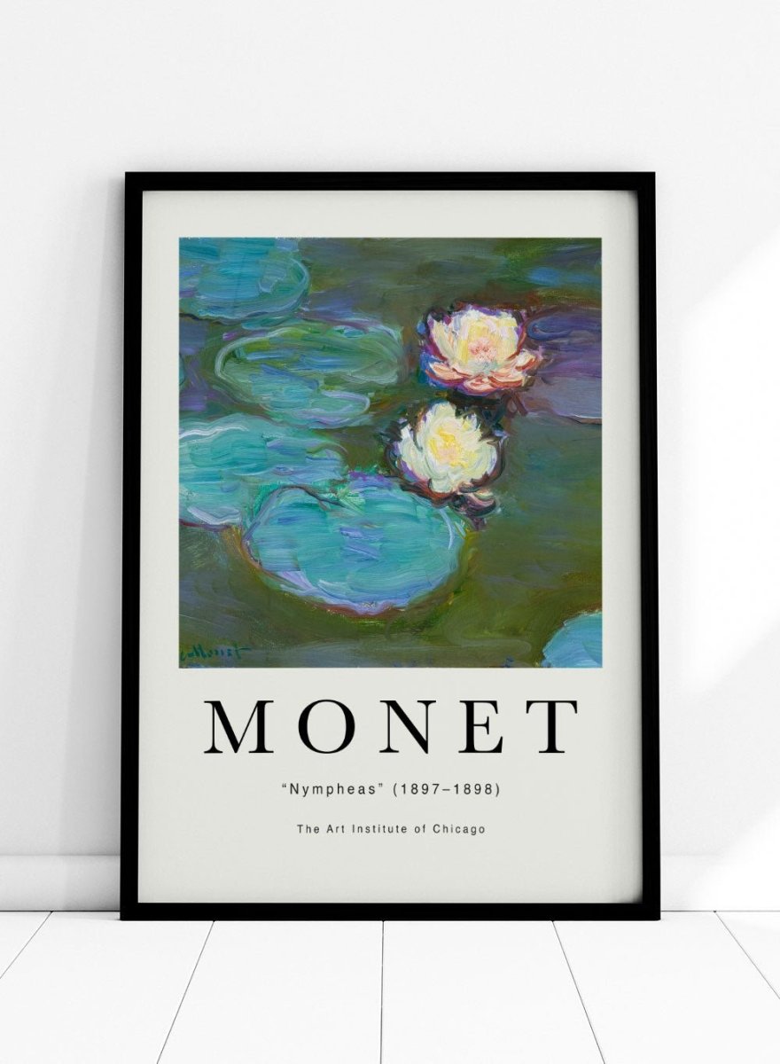 Louis CANE Nymphéas リトグラフ 額装品 Claude Monet Nympheas 1897 Vintage Poster Art Print – Sugar & Canvas
