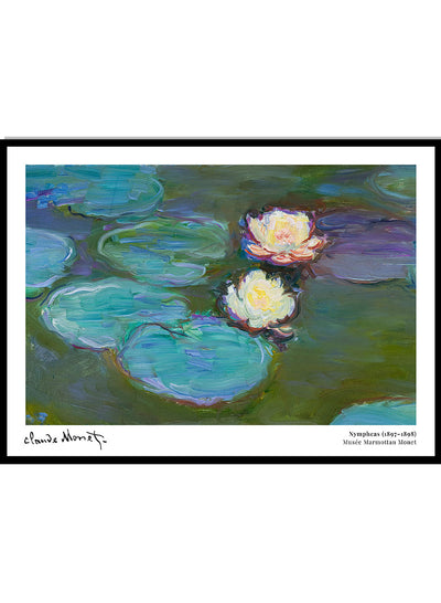 Monet Nympheas Monet Water Lilies Vintage Exhibition Poster Art Print | Claude Monet Print, Monet Poster, Monet Painting, Famous Art