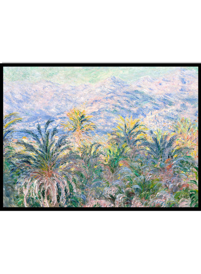 Monet Palm Trees at Bordighera 1884 Vintage Exhibition Poster Art Print | Claude Monet Print, Monet Poster, Monet Painting, Famous Art