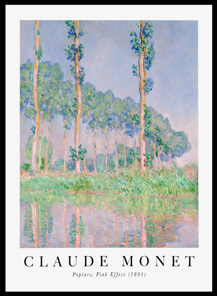 Claude Monet Poplars, Pink Effect 1891 Art Print_Sugar & Canvas