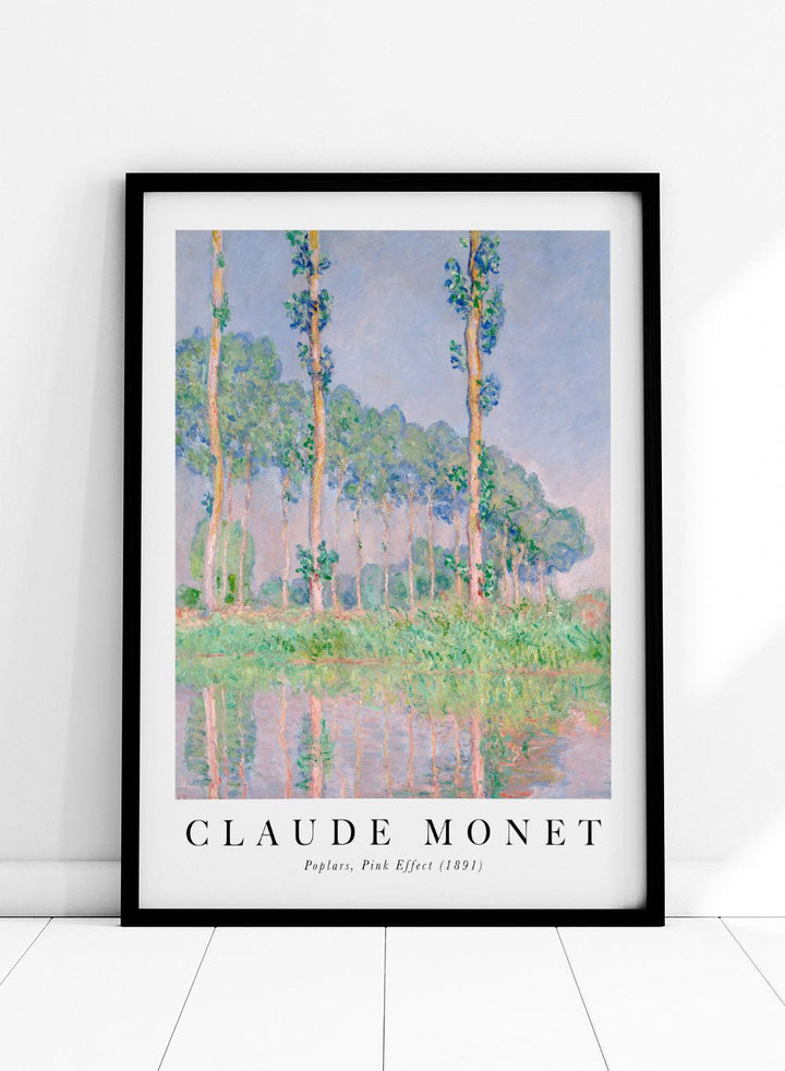Claude Monet Poplars, Pink Effect 1891 Art Print_Sugar & Canvas