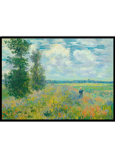Monet Poppy Fields near Argenteuil Vintage Exhibition Poster Art Print | Claude Monet Print, Monet Poster, Monet Painting, Famous Art 