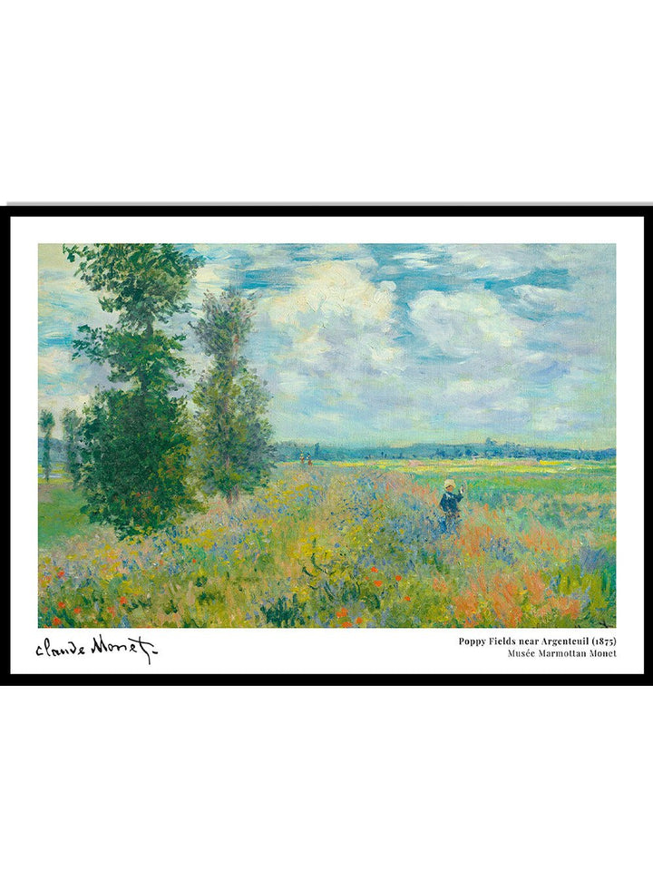 Claude Monet Poppy Fields near Argenteuil 1875 Art Print_Sugar & Canvas